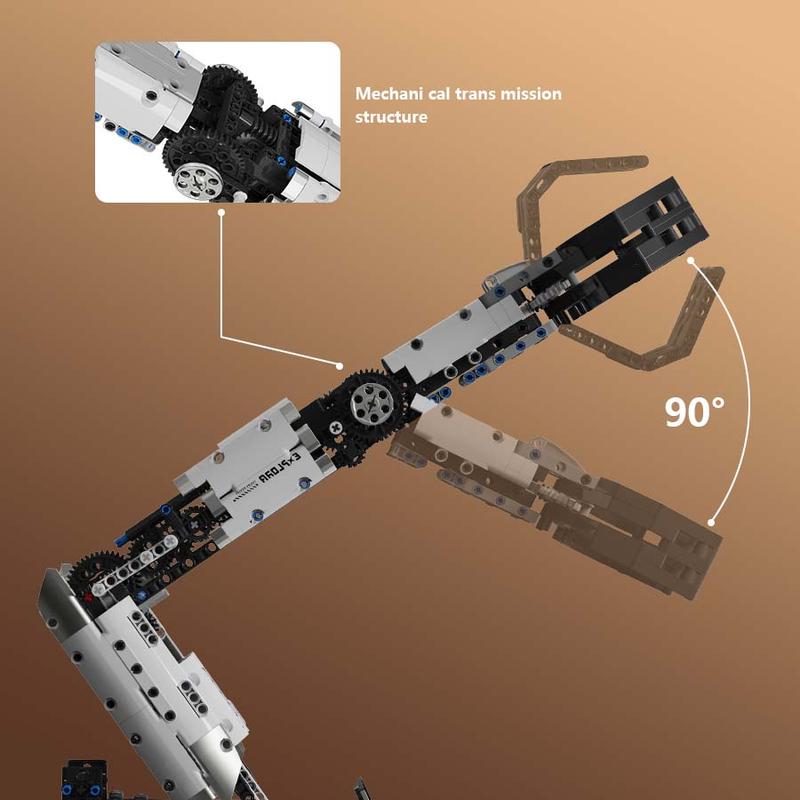 STEM Educational Magnetic Building Blocks 784Pcs Remote Control Technic Robotic Arm with Ultra-Smooth Power Gears & High-Efficiency Gripping Claws Perfect Gift for Kids Ages 6+ Fantastic Christmas and Birthday Gift!