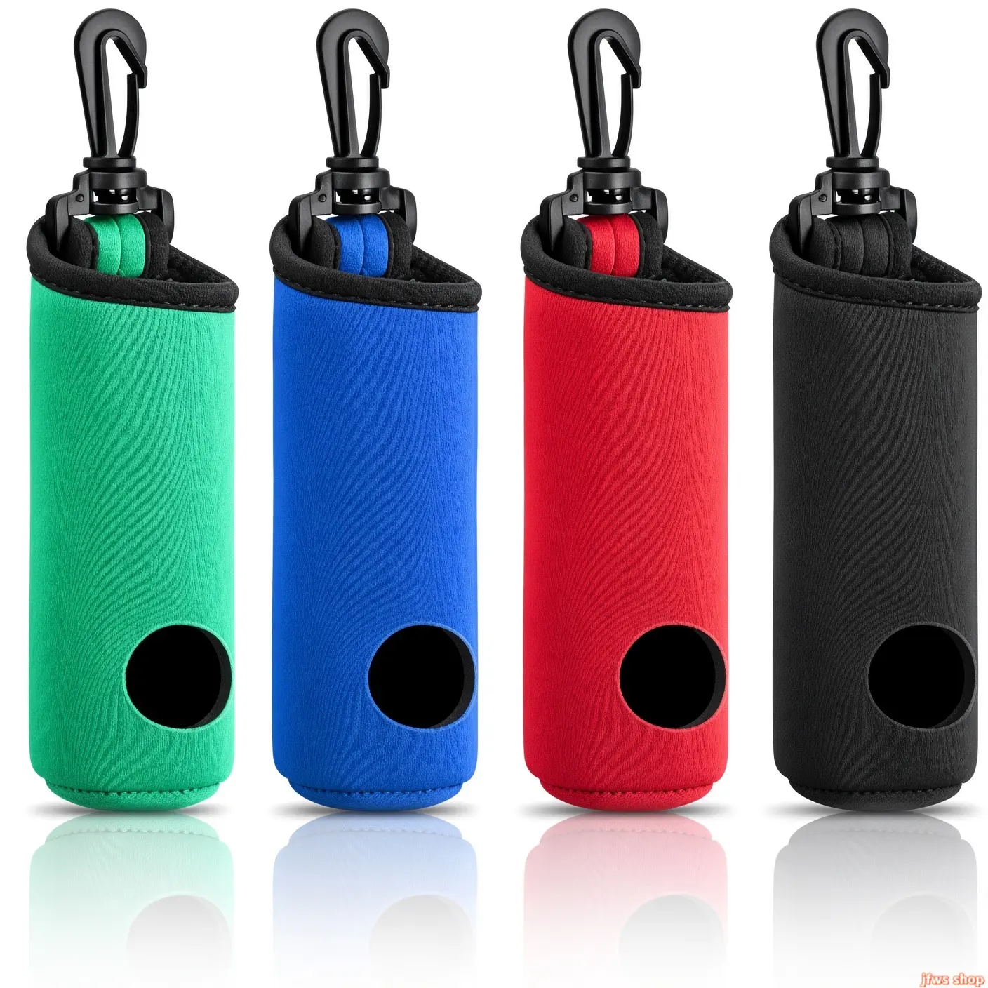 2026 New 4-Pack Unisex Small Compact Fit Functional Golf Tee Holder Ball Carry Pouch with Keychain, Belt Clip, Durable Neoprene Golf Accessory for Practice, Travel, Ideal Gift for Golfers