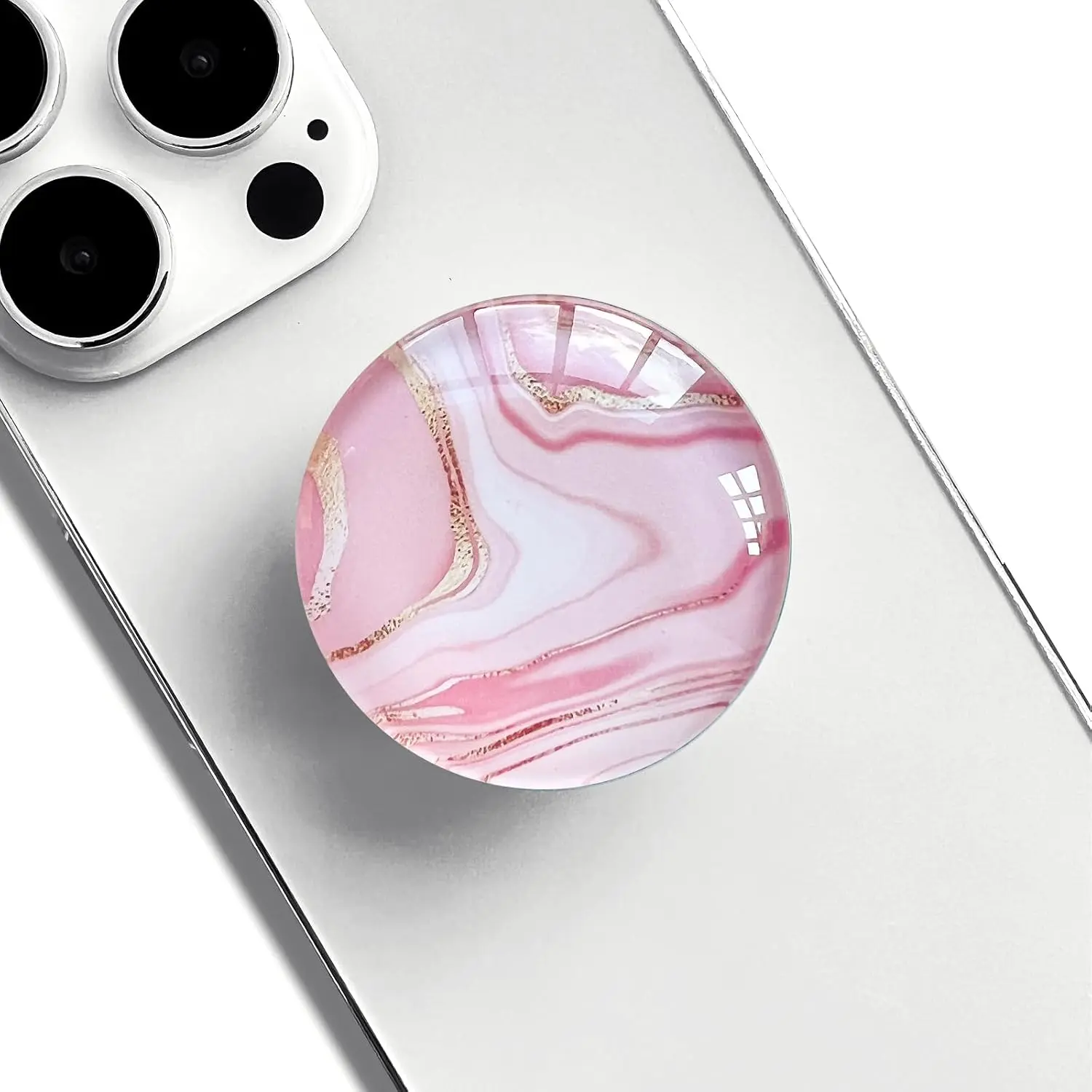 Clear  Glitter Collapsible Expanding Moblile Cell Phone Grip Stand Holder for Smartphones and Tablets Phone Accessory(Colorful Glitter)