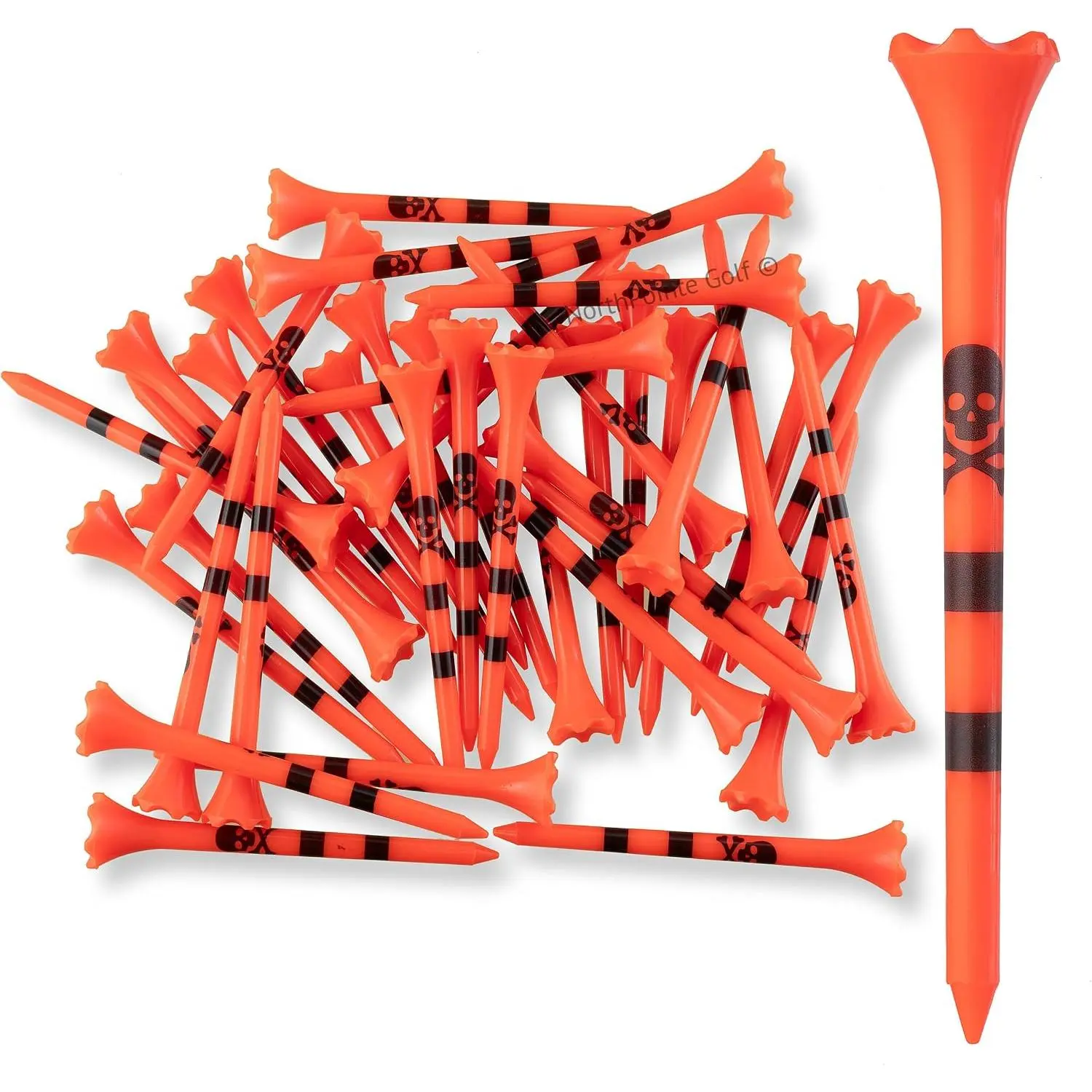 3  1/4  Neon Plastic Golf Tees - Highly Visible Bright Colors - Easy to Find Golf Tees Plastic in Bulk
