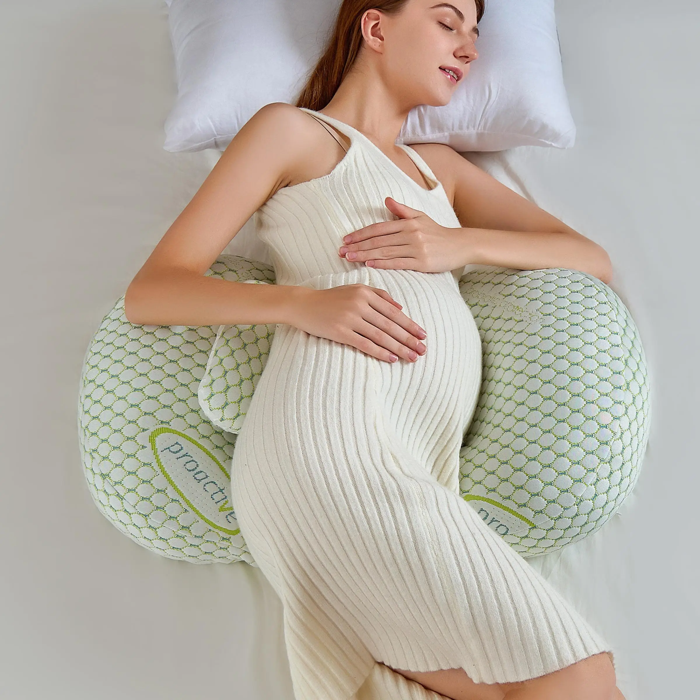Maternity Pillow, 2 Counts/set U-shaped Pillow & Waist Pillow, Removable & Washable Maternity Pillow, Pregnancy Pillow, Sleeping Pillow for Pregnant W