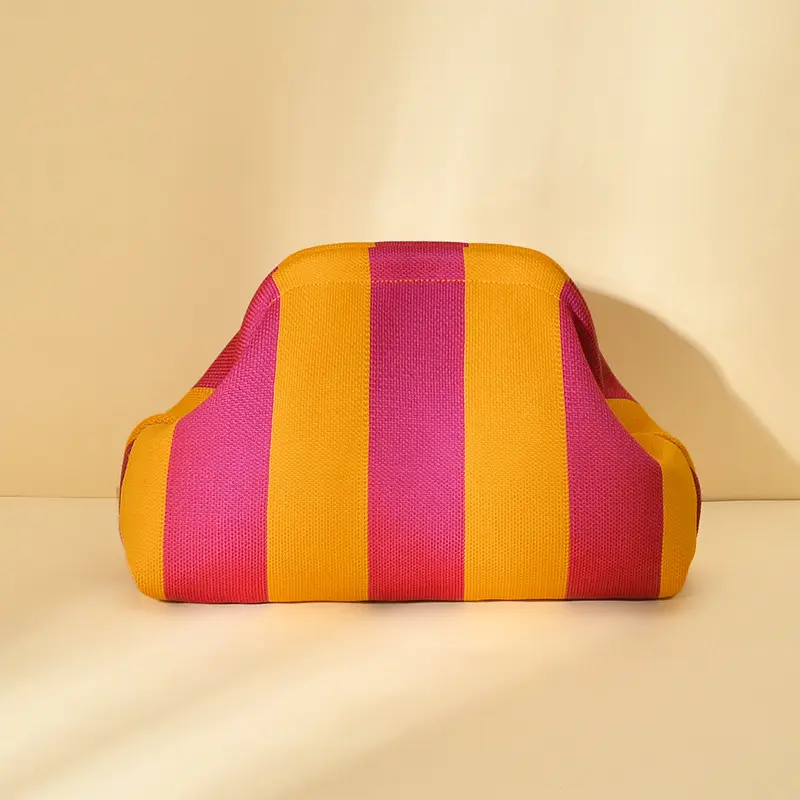 Thick Stripes [Rose Purple + Orange Yellow]
