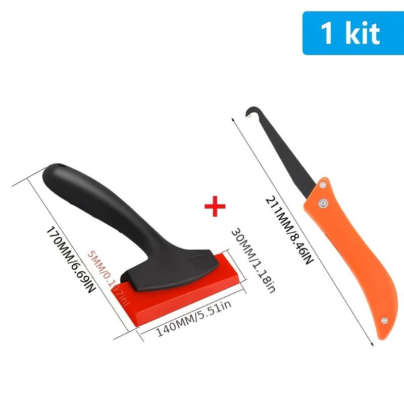 2pcs/Set Multifunction Tile Scraper Shovel Grout for Car Film Glass Snow Gap Filling Cleaning Ice Trowel Remover Construction Tool