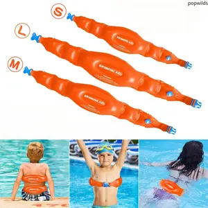 Fast Inflatable Swimming Float Belt for Kids & Adults, High Buoyancy Back Float Strap, Portable Inflatable Life Buoy Auxiliary Swimming Training Accessory