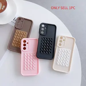 Suitable for OPPO Realme series 8/9/10/11/12/13/14/15/C15/C20/C21/C25/C30/C31/C33/C51/C53/C55/C63/C71/C85, Pro, Plus, stylish and creative multifunctional (suction cup/phone case), strong adhesive smooth surface anti drop phone case
