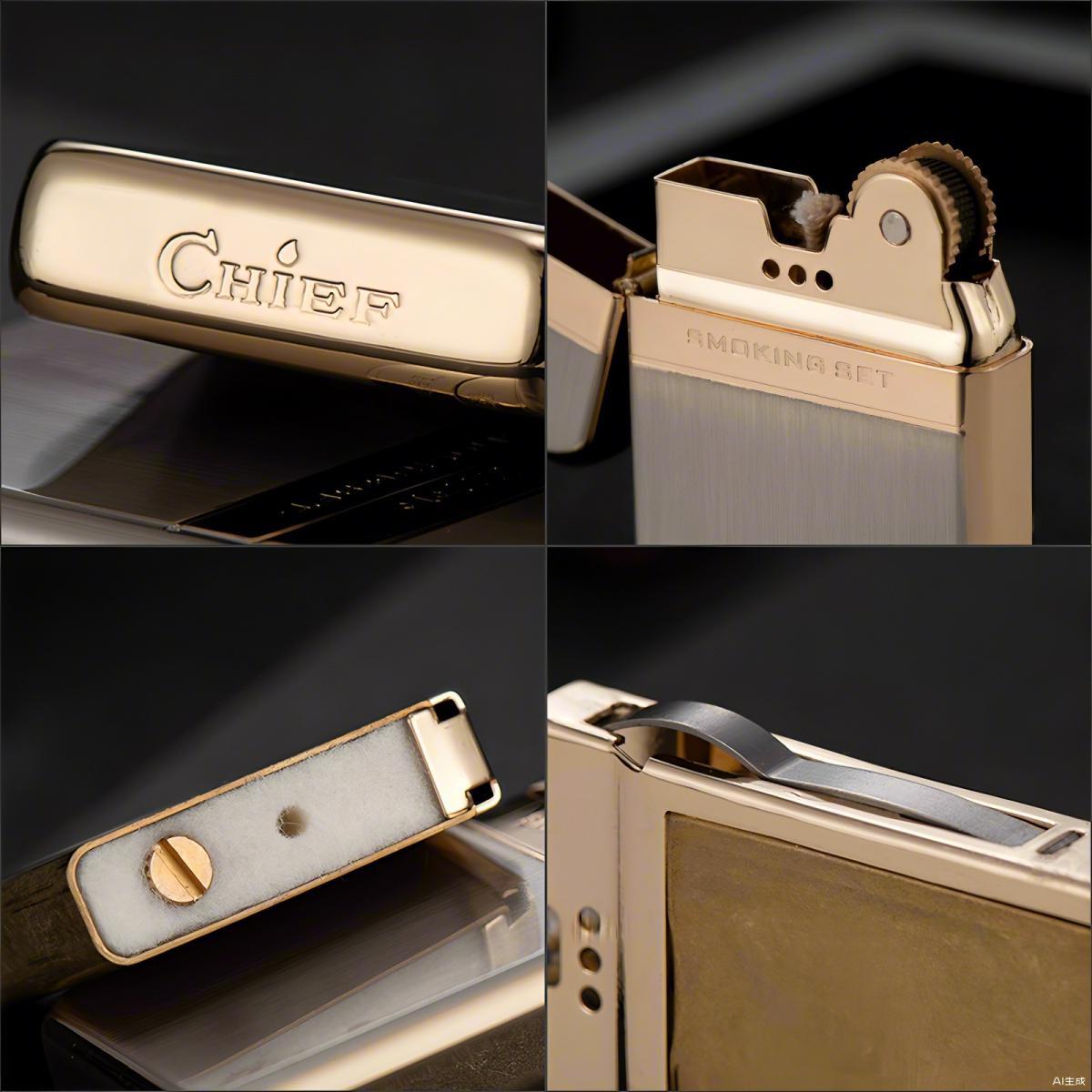 New Cool Gadgets Vintage Fuel Lighter, Ultra Thin Metal Luxury Portable Lighter, Classic Oil Flame Igniter For Outdoor & Daily Use, Stylish Collectible Lighter, Perfect Holiday & Birthday Gift For Boyfriend, Father, Elders & Friends, Premium Metal Constru