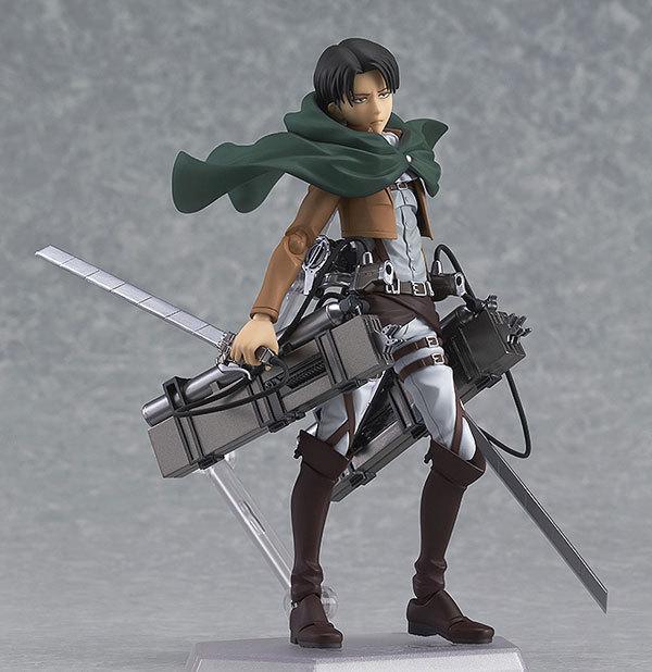 Figma 3 Style Attack on Titan Anime Shingeki no Kyojin Scouting Legion Levi Boxed PVC Action Figure Model Toy Gift