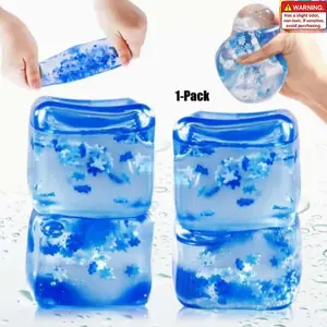 Ice Cube Sensory Fidget Toy - High-Density Gel-Filled Stress Relief Squeeze Toy, Desktop Anxiety Relief Cube for Office & Study, Perfect Relaxation Tool for Stress and Anxiety