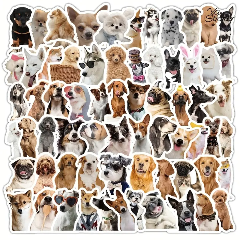 Yasticker-100 Cute Dog Stickers - Super Adorable Puppy Vinyl Decals, Suitable for Laptops, Water Bottles, Phone Cases| The perfect gift for dog lovers