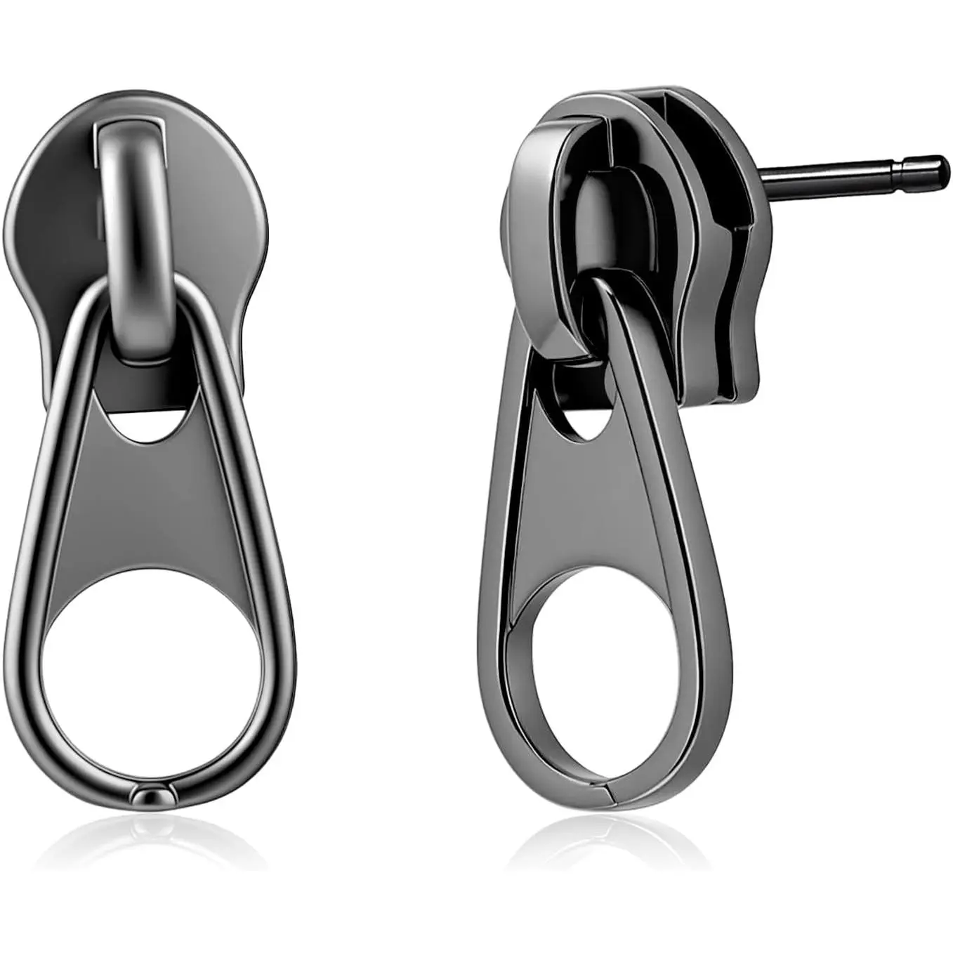 Gothic Zipper Stud Earrings | Y2k Goth Punk Earrings Studs for Cool