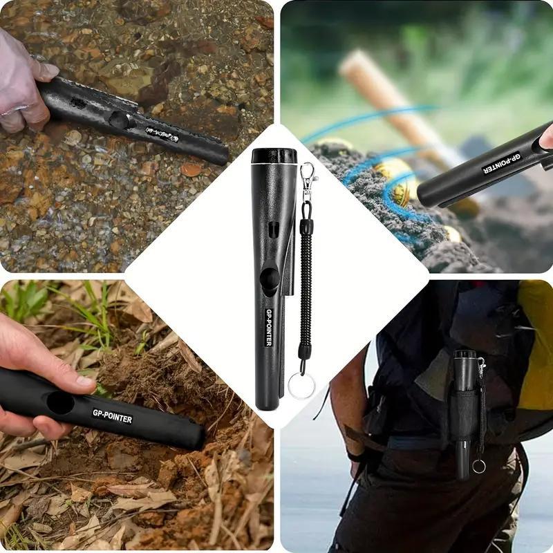 Handheld Metal Detector for Adults, Durable Plastic Design, Adjustable Sensitivity, Carrying Pouch Included, Ideal for Outdoor Treasure Hunting, Detector Pinpointer