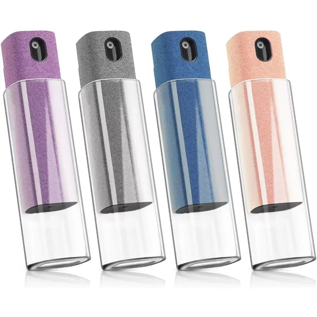 4 Pack Screen Cleaner 10ml for Phone iPad   Screen TV Screen | 3-In-1 Integrated Design, Abs Protective Shell, Washable Microfiber Cloth, Portable  Fingerprint-Proof  Bottle