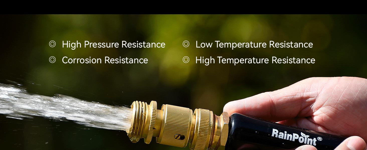 Garden Hose Quick Connectors, Heavy Duty Solid Brass 3/4 Inch GHT, Universal Leak-Proof Fittings for Easy Water Hose Connection (2 Sets)