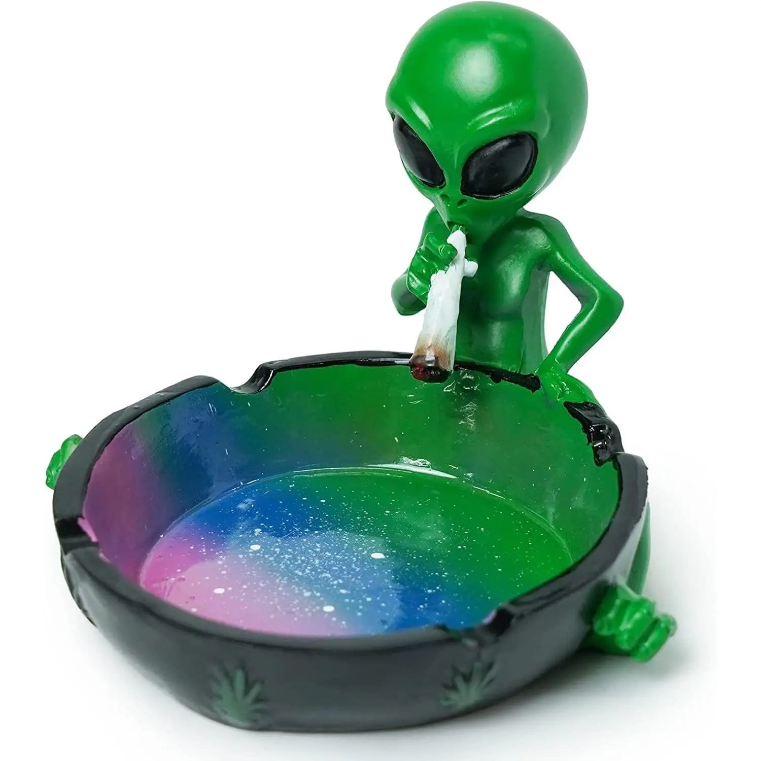 Alien Statue Figurine Ashtray, Fantasy Art Resin Ornament with Alien Motif, Waterproof Room Decor for Indoor & Outdoor Holiday Decorations, Decoration, Ornaments, Epoxy Resin