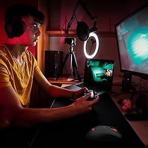 Redragon M656 Gainer Wireless Gaming Mouse, 4000 DPI 2.4Ghz Gamer Mouse w/ 5 DPI Levels, 7 Macro Buttons, Red LED Backlit & Pro Software/Drive Supported, for PC/Mac/Laptop Redragon M656 Gainer Wireless Gaming Mouse, 4000 DPI 2.4Ghz Gamer Mouse w/ 5 DPI Levels, 7 Macro Buttons, Red LED Backlit & Pro Software/Drive Supported, for PC/Mac/Laptop