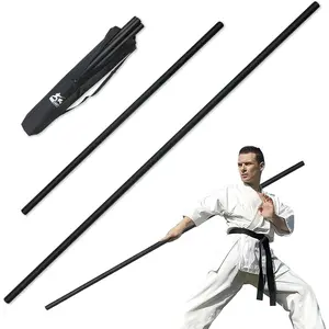 Foam-Padded Collapsible Martial Arts Bo Staff, Adjustable Length 4ft-6ft Safe Practice Staff, Portable Design with Carry Bag for Enthusiasts