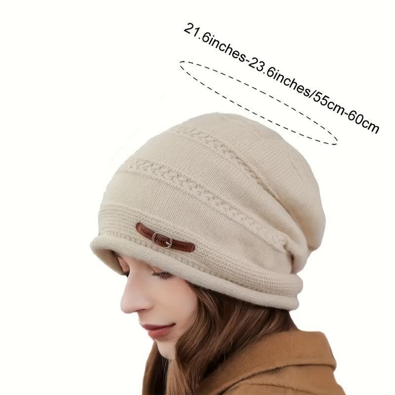 Solid Color Slouchy Beanie Cap, Lightweight Stretch Fabric, Fall/Winter Seasonal Accessory, Comfortable and Versatile Headwear