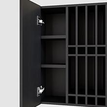 OmySalon Wall Mounted Salon Station, Cabinet with Hair Color Rack, Salon Color Rack Organizer with Adjustable Shelves, Barber Hair Dye Display for Hair Stylist