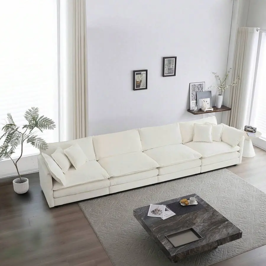 4-Seater Free Combination Modular Sofa Free, Sofa Comfy Chenille,Sectional Sofa Couch