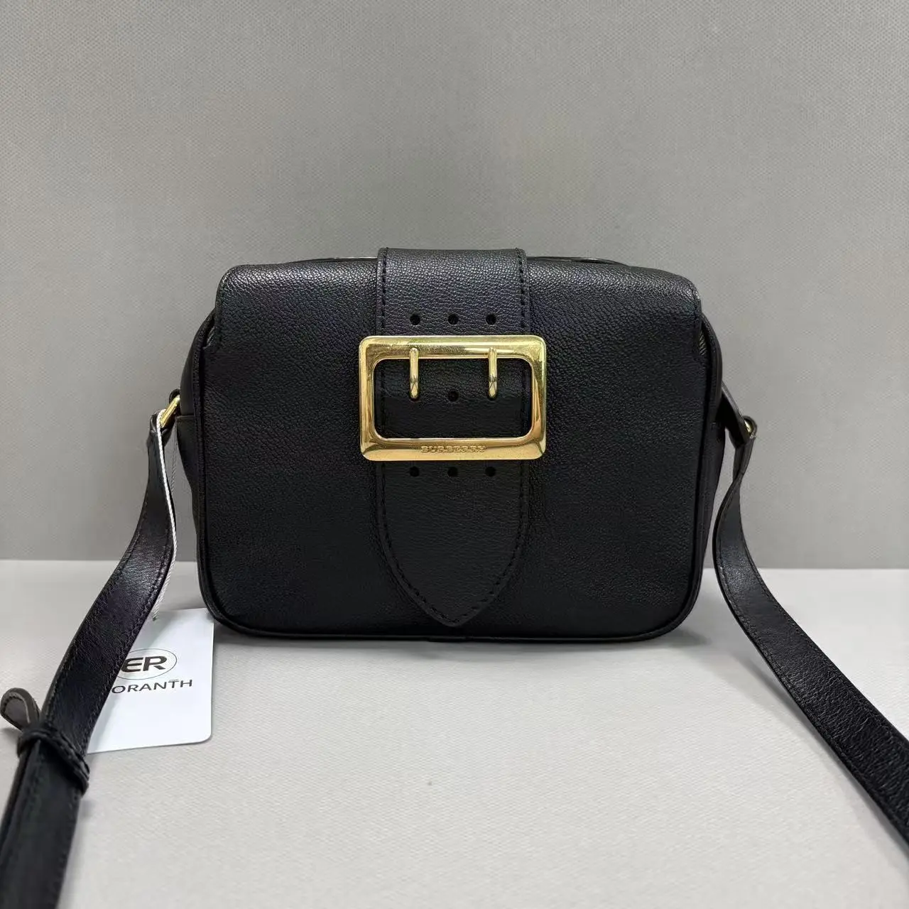 Pre-owned Burberry Small Buckle Grained Crossbody Shoulder Bag YY714 26.07.01