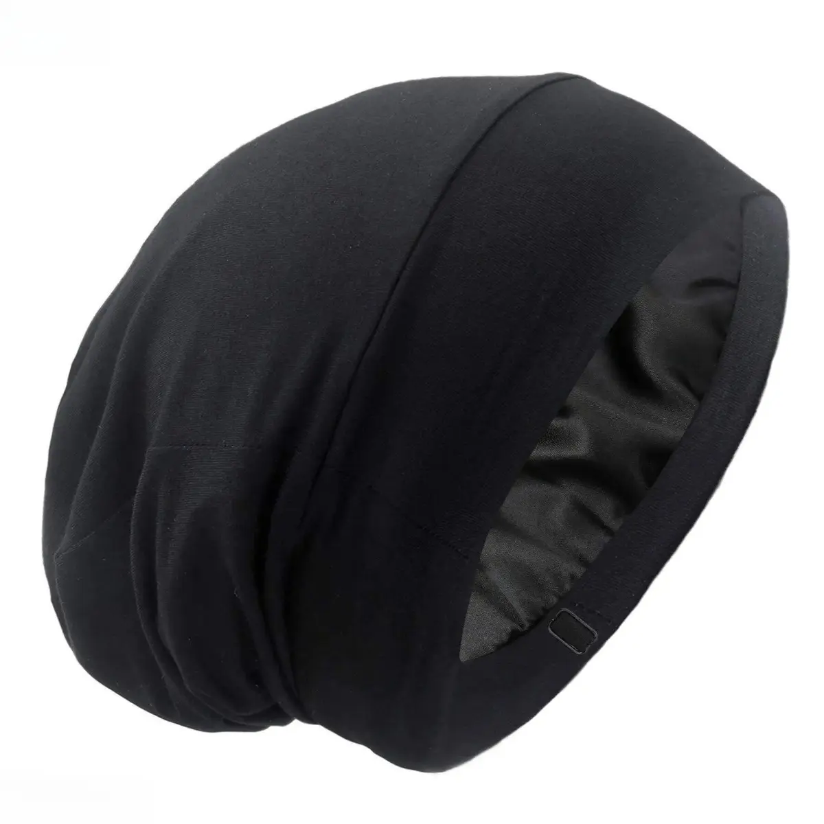 Adjustable Satin Lined Sleep Cap for Women & Men, Soft Silky Night Beanie for Curly Hair Protection, Breathable Hair Wrap with All-Night Comfort, Perfect for Hair Bundles, Braids & Daily Beauty Routine