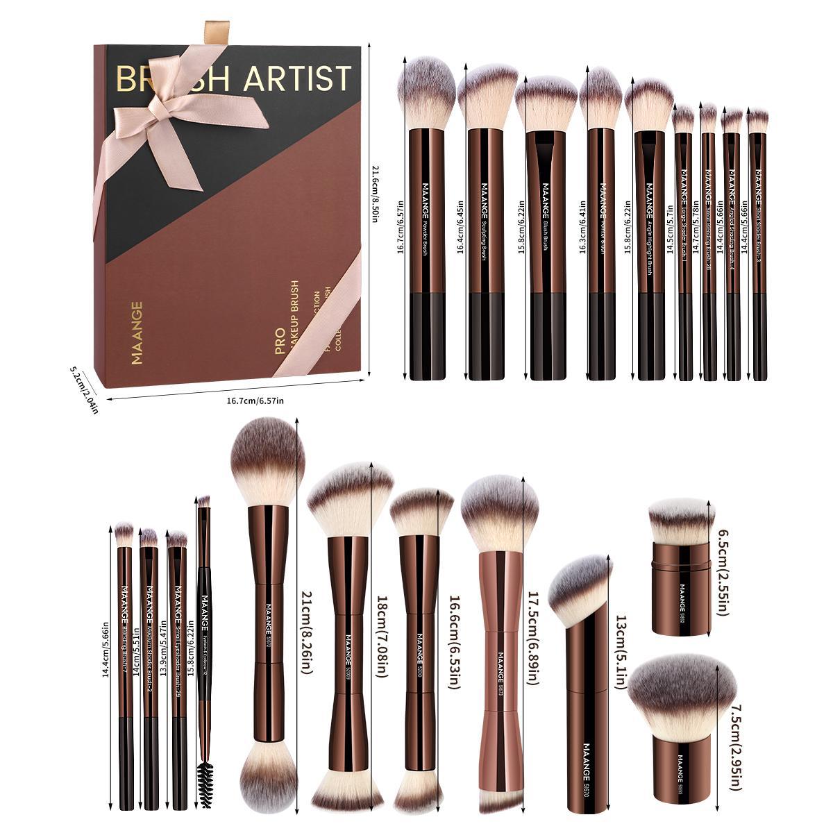 Professional Makeup Brush Set, Aluminum Tube Design, Available in 7/13/20 Pieces, Ideal for Cosmetic Application