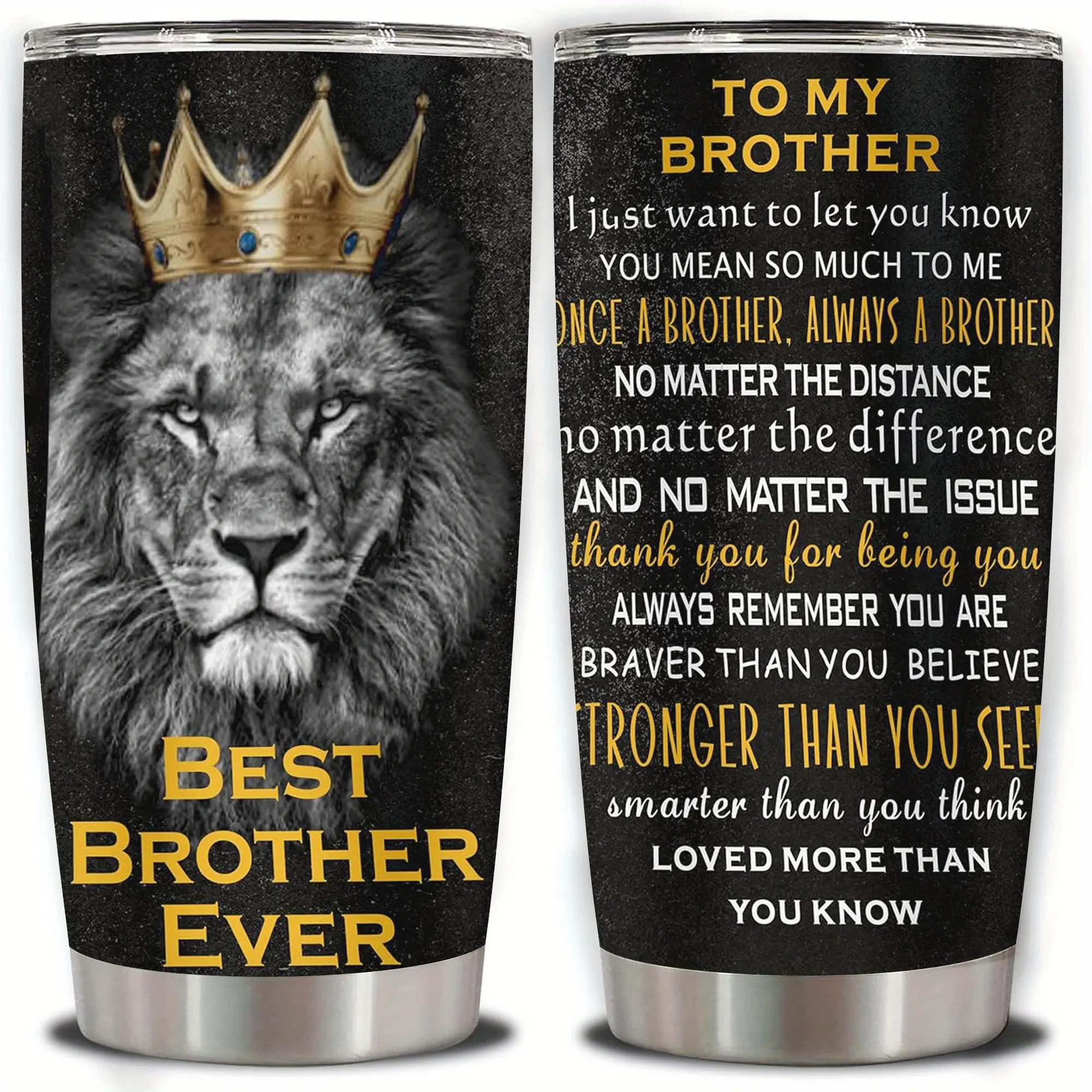 Birthday Gifts for Brothers: The Best Gift Ideas from Sisters for Their Awesome Big Brother—20 oz Stainless Steel Travel Mug