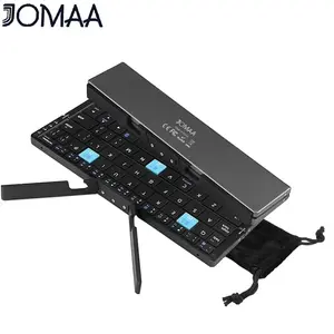 Keyboard with Magnetic Stand Aluminum Alloy Mini Folding Keyboard Rechargeable Keyboard for Tablet,iPad