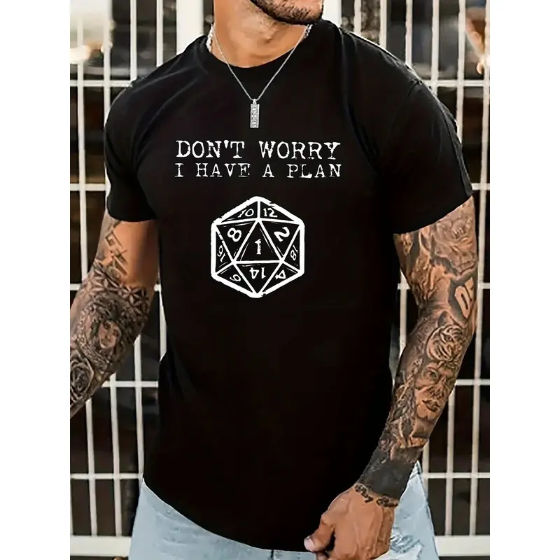 Playful French-style men's short-sleeve T-shirt – Summer T-shirt top