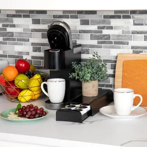 Single Serve Coffee Pod Organizer, 12-14 Coffee Pod Capacity, Black