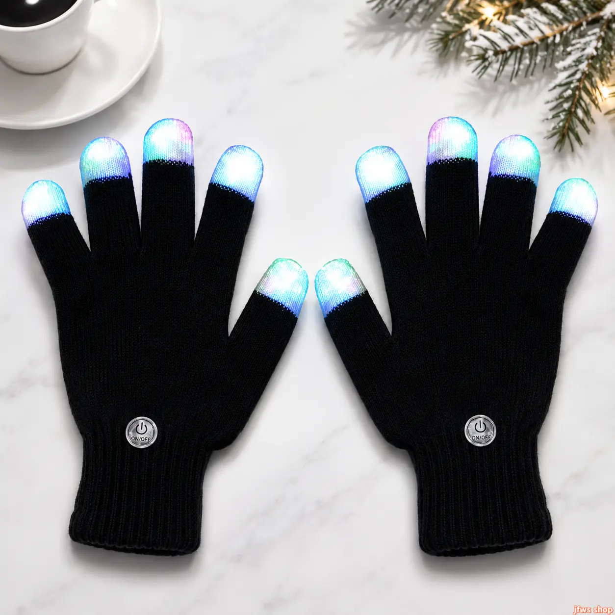 Flashing LED Light Up Sports Gloves Unisex Fashion Glowing Finger Gloves Funky Party Accessories Festival Costume Light Gifts for Men Women