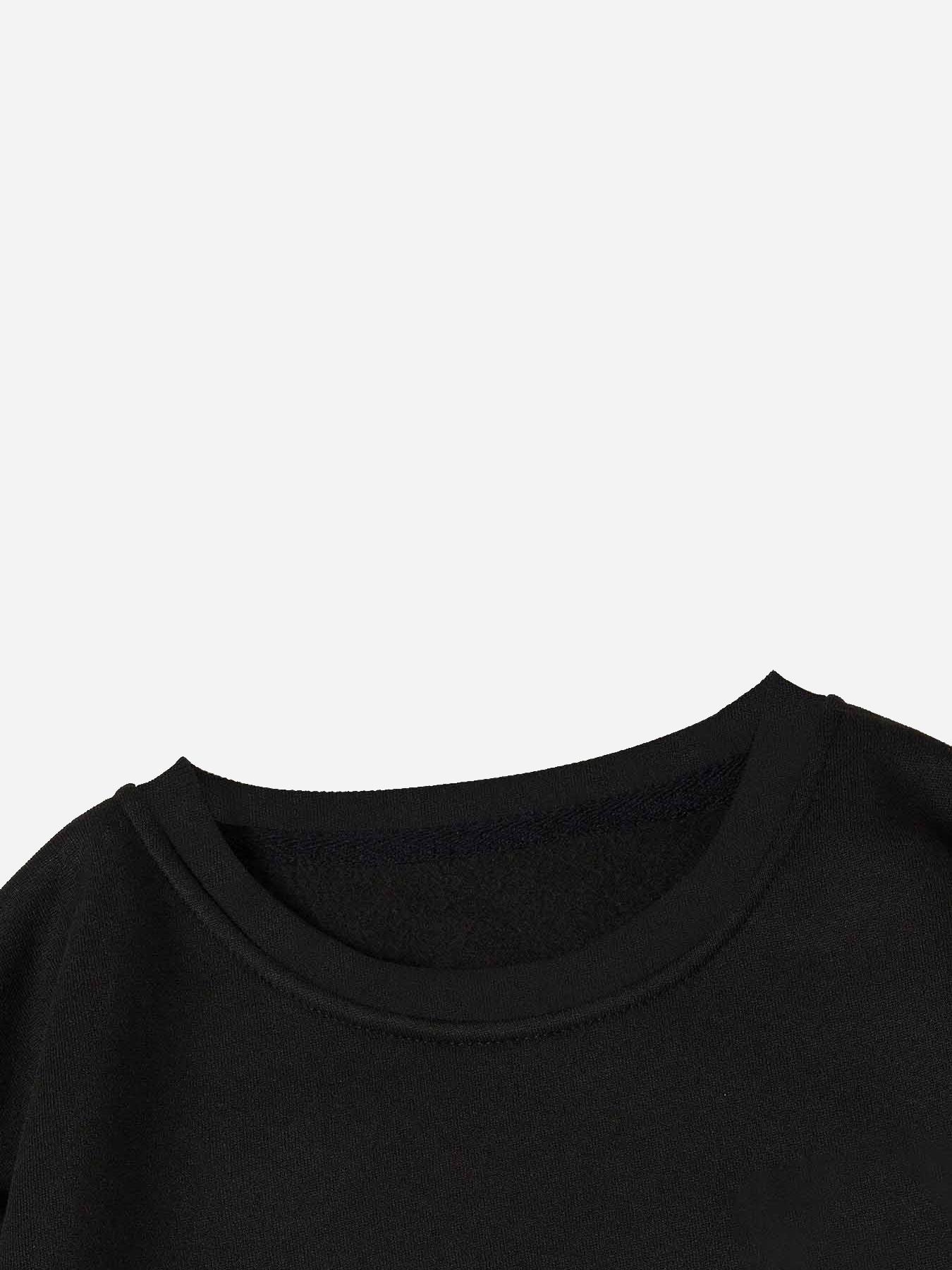 Women's Figure Print Drop Shoulder Sweatshirt, Casual Long Sleeve Round Neck Pullover for Fall & Winter, Women's Clothes for Daily Wear