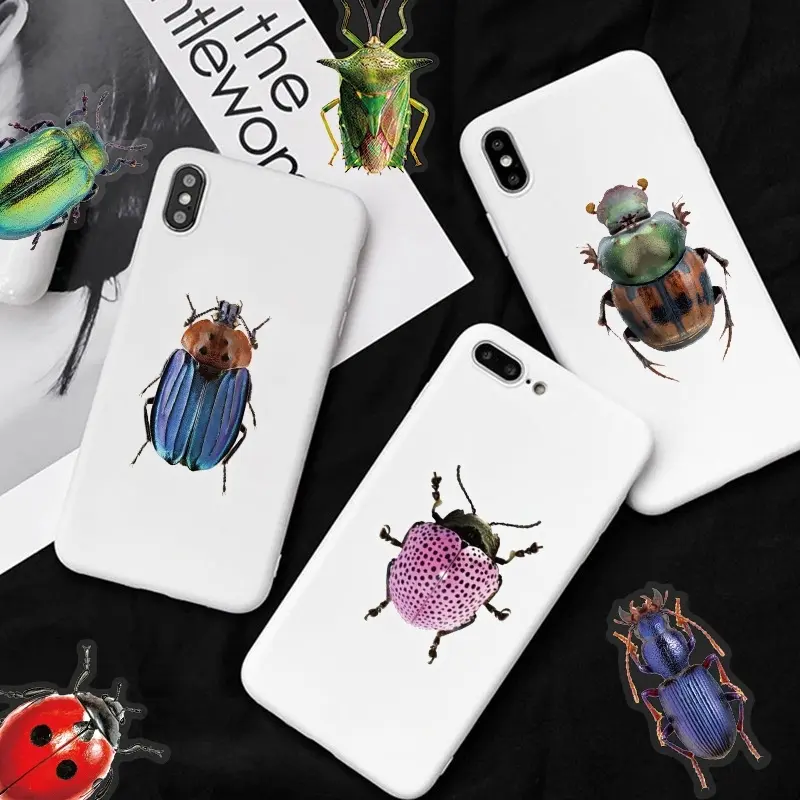 Waterproof PVC Vinyl Insect Beetle Stickers, Realistic Bug Decals for Laptop Water Bottle Scrapbook Decor, for Entomology Lovers Students Collectors DIY Crafters, Suitable for Indoor Outdoor Use Worldwide