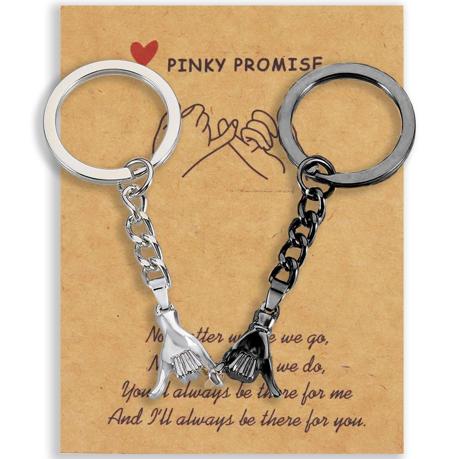 2pcs  Promise Gift Matching Gifts for Him Her  Best Friend fmaily Matching Keychains for Gifts