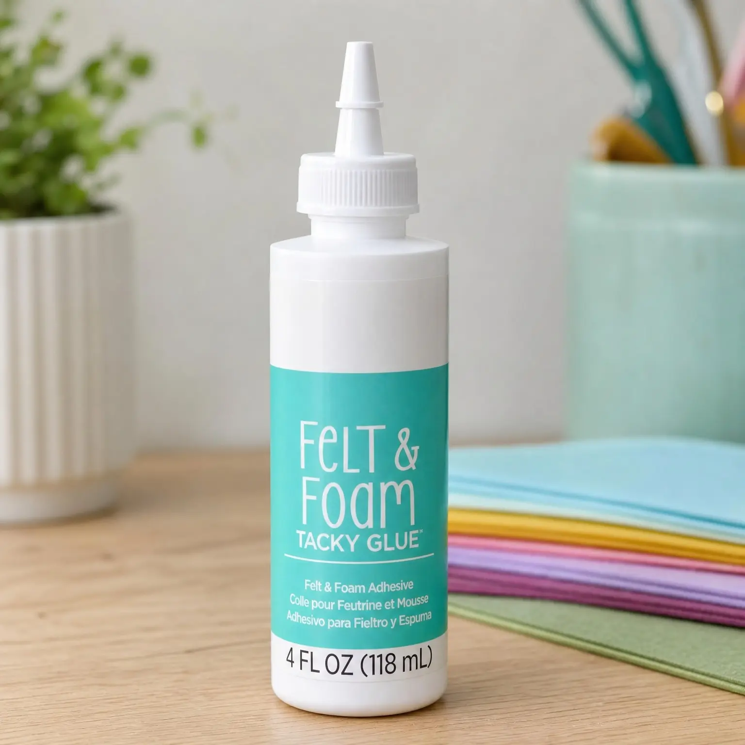 Strong Bond Tacky Glue for Felt, Foam and Fabric, 4 fl oz