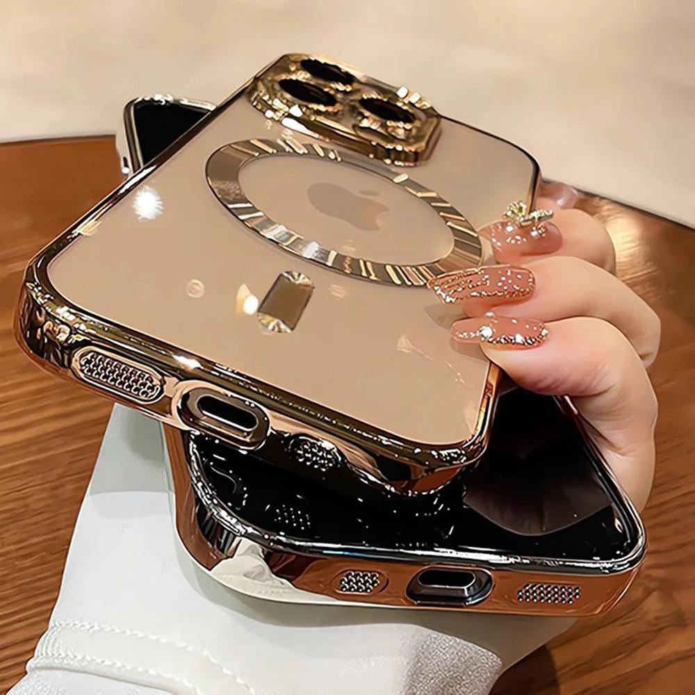 New Official Desert Gold Phone Case For iPhone 17Air 17 16 15 14 13 12 11 Pro Max Plus Clear Magsafe Magnetic Lens Protect Soft Cover
