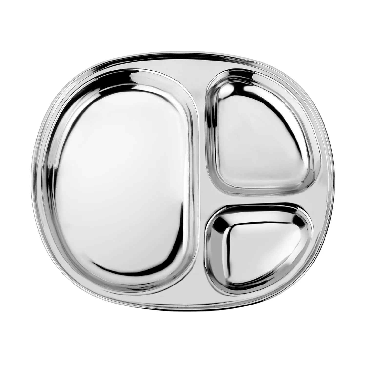 Stainless Steel Kids Plate, Pediatrician Designed Divided Toddler & Baby Plates, Non Toxic, Unbreakable & Dishwasher Safe, Polished