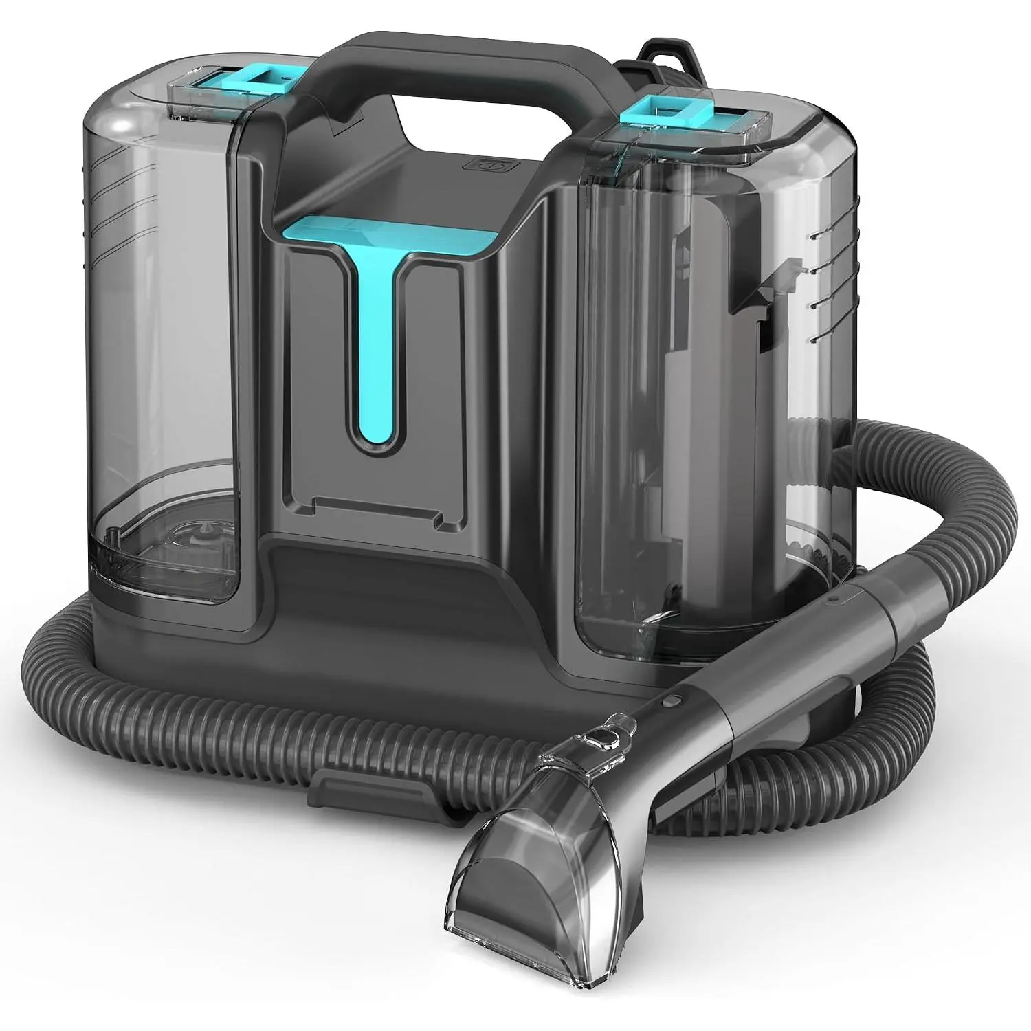 Carpet Cleaner Machine Upholstery - 450W Shampooer Couch Cleaning Portable Vacuum Rug Sofa  Seat Fabric Mattress  Spot Extractor for Furniture Water Hand Held  Washer Deep Black