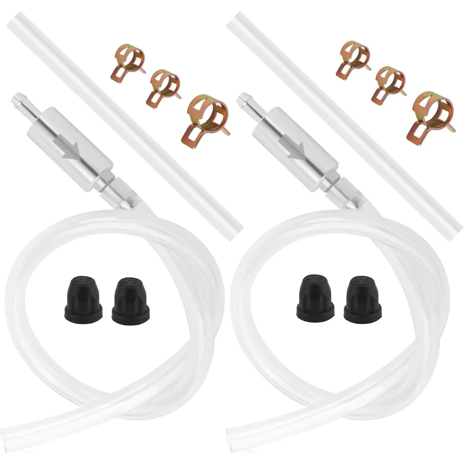 Bleeder Hose  Way Check Valve 2- Kit,  Bleeding Kit for Hydraulic Brakes System,Leak-Proof Brakes Bleeder Tool Set with Clamps & Bleeders Valve Cap