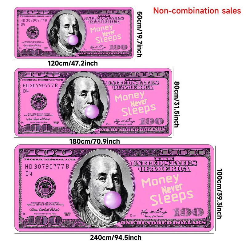 Dollar Pattern Non-slip Soft Floor Mat, 1 Count Rectangle Home Decorative Carpet, Washable Area Rug Home Decor Rugs for Home Living Room Bedroom Dormitory Hotel