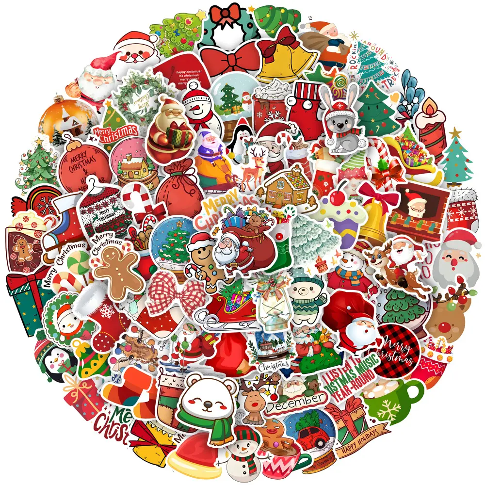 100pcs Faith-based Christmas Sticker Collection Featuring Positive Messages—perfect for Scrapbooks, Journals, Laptops, Water Bottles, Cars, and Gifts.