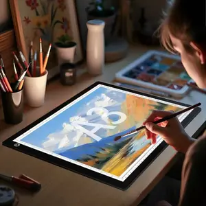 A3 LED Copy Board Light Box, Adjustable USB Powered Art LED Tracing Pad, 3-Level Brightness, Eye Protection, Ideal for Tattoo Design