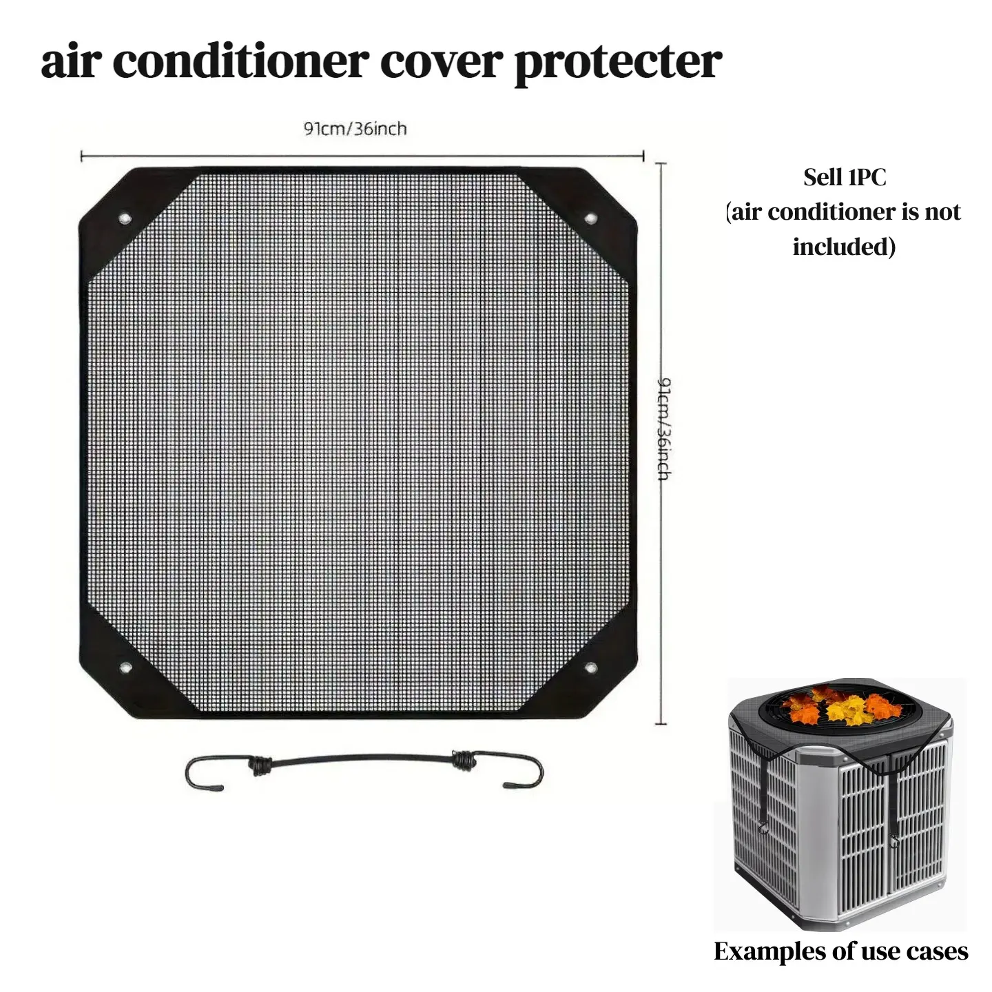 1pc Outdoor unit air conditioning grille, indoor air conditioning protector, outdoor unit central air conditioning cover outdoor unit universal outdoor air conditioning cover protector Dustproof Cover Air Conditioner Cover