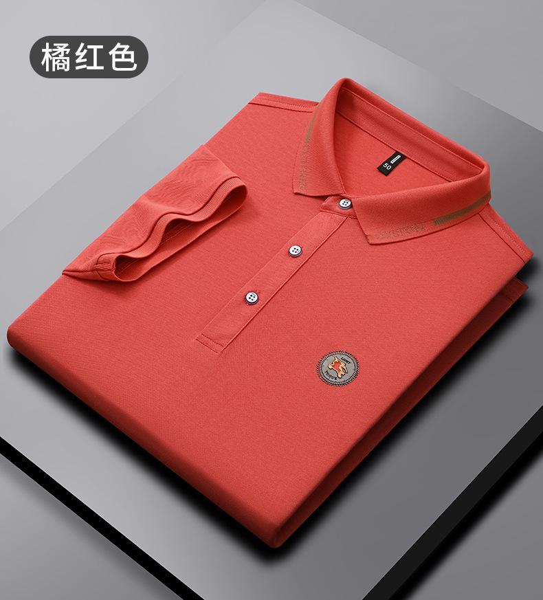 New Spring/Summer Lightweight Embroidered Straight Fit Short Sleeve Men's Polo Shirt for Business Casual Daily Wear, In Stock