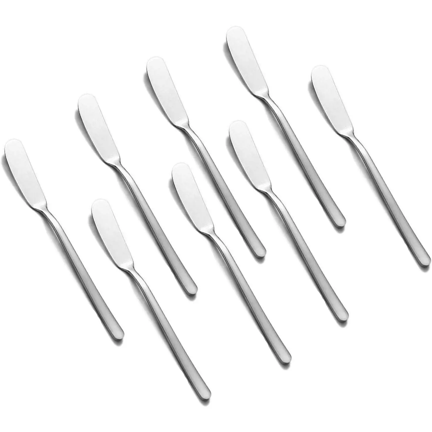 Cheese Spreaders, Stainless Steel Classic Spreader Knife Set for Cheese, Jelly, Jam, Dessert, Set of 8 Canape Knives, Spreaders for Appetizers, Sandwich Cream Cheese Butter Knife