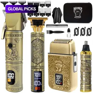 Professional Hair Clipper Kit, 1 Box Cordless Hair Trimmer, Electric Hair Clipper with LED Display, Haircutting Machine for Barber, Hair Clipper Set #TOP PICKS