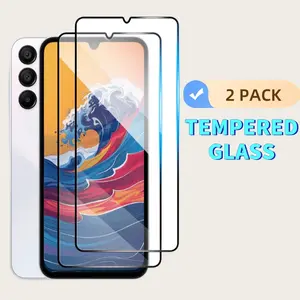 2Pack Tempered Glass Suitable For A 10 20 30 40 50 60 S A10 A10S A20 A20S A30 A30S A50 A50S S Full Cover Mobile Phone Front Screen Protectors with Black Edge