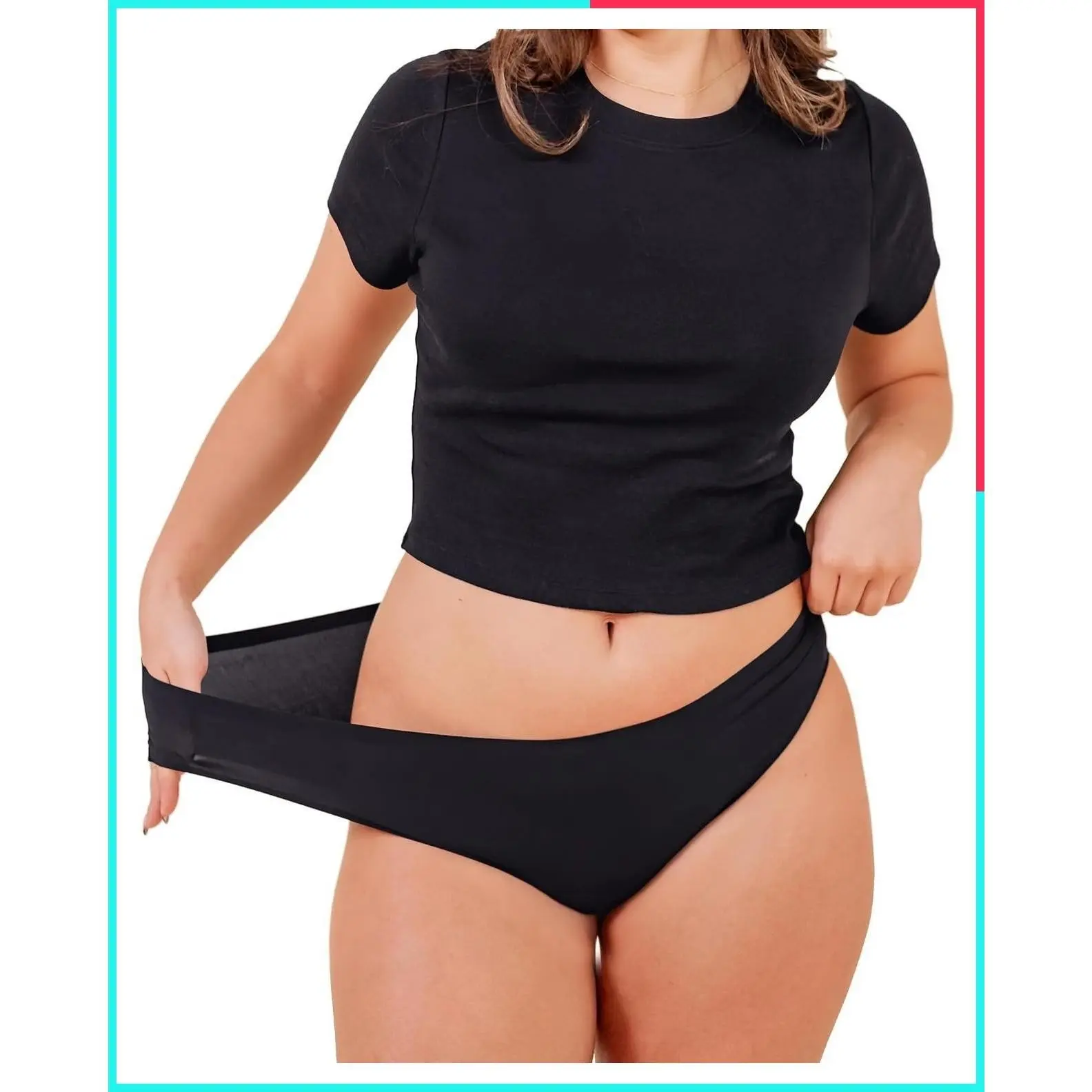 Ultra Soft Black Leakproof Period Underwear with Organic Cotton Gusset