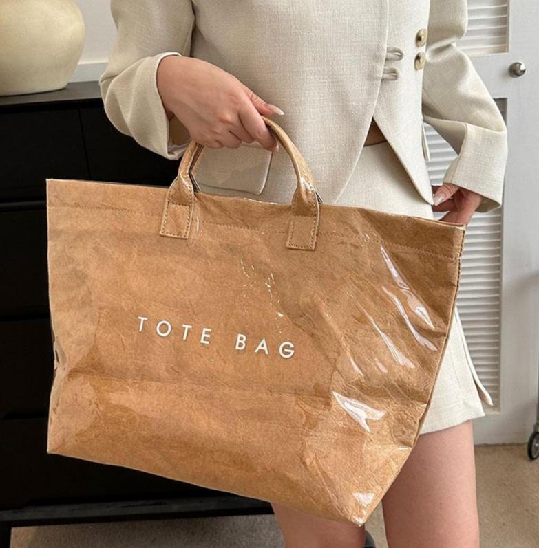 Women's Vintage Letter Print Tote Bag - Waterproof Roomy Large Capacity | Sturdy Durable Everyday Handbag | Commute/Work/Shopping/Travel Must-Have Women's Vintage Letter Print Tote Bag - Waterproof Roomy Large Capacity | Sturdy Durable Everyday Handbag | Commute/Work/Shopping/Travel Must-Have