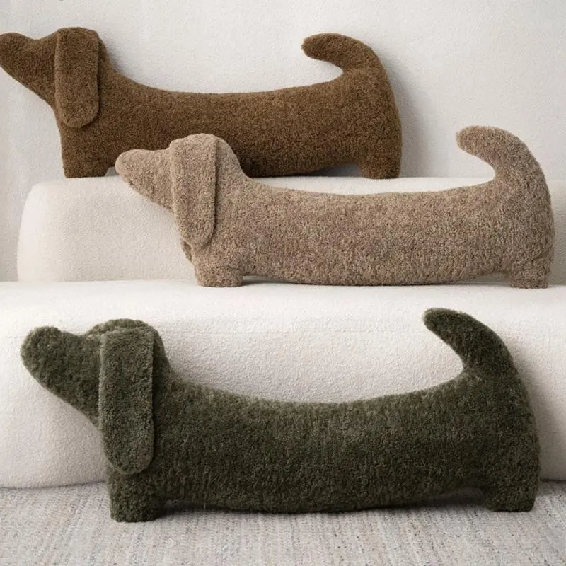 Dachshund Body Pillow, 68-108cm Long Weiner Dog Plush Cushion Toy for Kids, Sofa Chair Home Decoration, Body Pillows